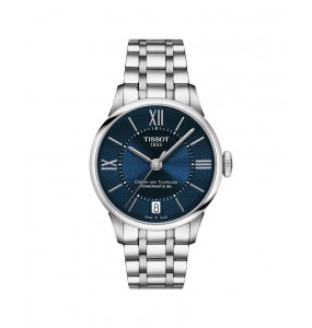 Montre Femme T0992071104800 Tissot Chemin des Tourelles Powermatic 80 Lady - Cadran Ronde, Bleu