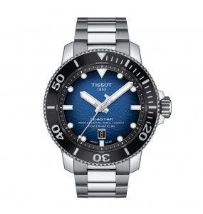 Montre Homme T1206071104101 Tissot Seastar 2000 Professional Powermatic 80 - Cadran Ronde, Bleu dégradé