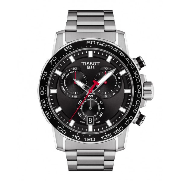 Montre Homme Tissot Super Sport noir bracelet acier - Réf. T1256171105100