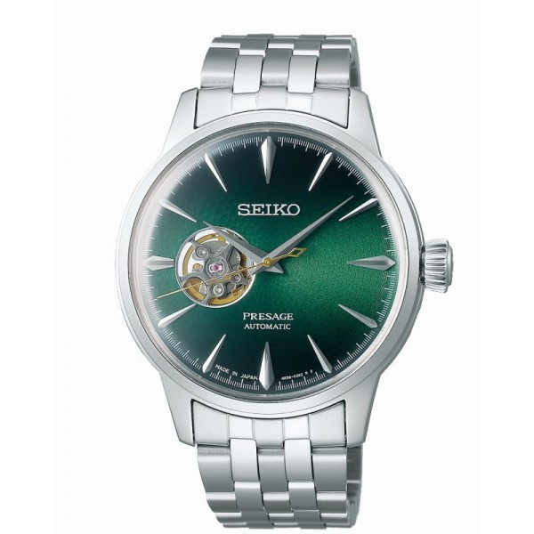 Montre Homme Seiko Presage SSA441J1 - Mouvement automatique, cur ouvert -  Boitier et bracelet acier inoxydable