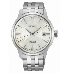 Montre Homme Seiko Presage SRPG23J1 - Mouvement automatique  - Cadran soleillé inspiré du cocktail martini blanc