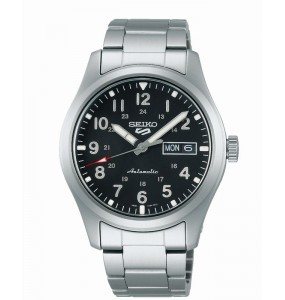 Montre Homme SEIKO 5 Sports Automatique Noir Acier - SRPG27K1