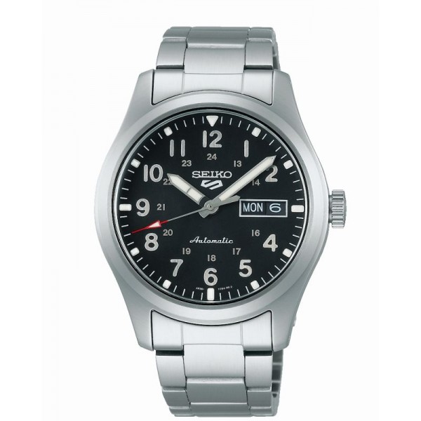 Montre Homme SEIKO 5 Sports Automatique Noir Acier - SRPG27K1