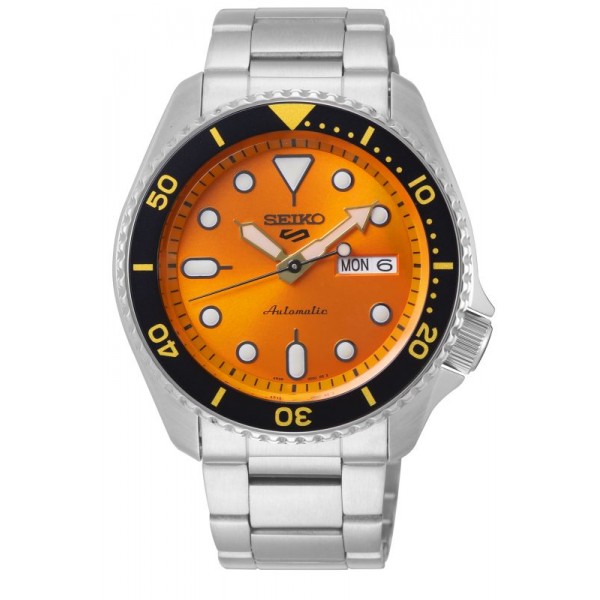 SEIKO 5 SPORTS AUTOMATIQUE ORANGE ACIER SRPD59K1