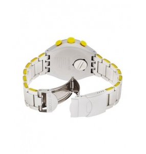 Montre unisexe Swatch Irony Chrono Xlite, Lemon Squash bracelet acier et cadran jaune - YYS4002AG