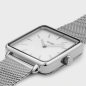 Montre Femme CLUSE La Tétragone Brac en Acier Argenté, Cad Blanc - CW0101207003 Montre Femme CLUSE La Tétragone Brac en Acier Argenté, Cad Blanc - CW0101207003