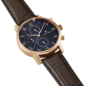 Montre Tommy Hilfiger Kane Homme - Boitier acier Doré - Bracelet Cuir Marron