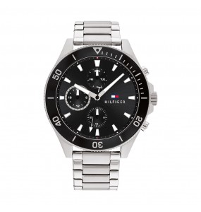 Montre Tommy Hilfiger Larson Homme - Boitier acier argenté - Bracelet acier argenté