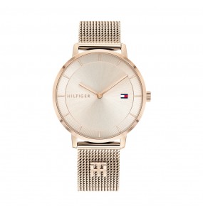 Montre Tommy Hilfiger Tea Femme - Boitier acier Doré Rose - Bracelet acier Doré Rose