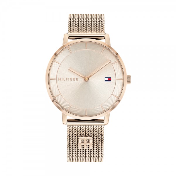 Montre Tommy Hilfiger Tea Femme - Boitier acier Doré Rose - Bracelet acier Doré Rose