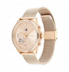 Montre Tommy Hilfiger Quinn Femme - Boîtier acier Doré Rose - Bracelet acier Doré Rose