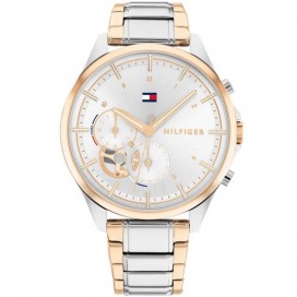 Montre Tommy Hilfiger Quinn Femme - Boitier acier argenté - Bracelet acier argenté et Doré Rose