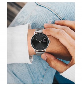 Montre Tommy Hilfiger Hendrix Homme - Boitier acier argenté - Bracelet acier argenté