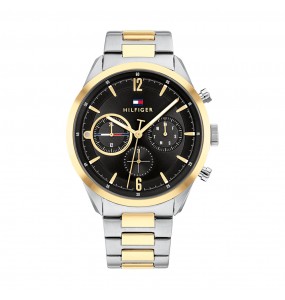 Montre Tommy Hilfiger Matthew Homme - Boîtier acier argenté - Bracelet acier argenté et Doré