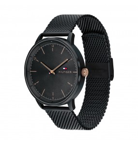 Montre Tommy Hilfiger Hendrix Homme - Boitier acier Noir - Bracelet acier Noir