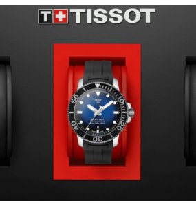 Montre Homme TISSOT Seastar 1000 Powermatic 80 Cadran Bleu - T1204071704100