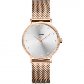 Montre Femme Cluse Minuit Mesh Crystals, Silver, Rose Gold Colour gris CW10205