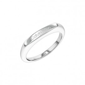 Bague Calvin Klein, collection Sculptural Faceted, bijou acier référence 35000187B