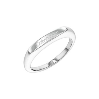 Bague Calvin Klein, collection Sculptural Faceted, bijou acier référence 35000187B