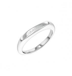 Bague Calvin Klein, collection Sculptural Faceted, bijou acier référence 35000187D