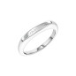 Bague Calvin Klein, collection Sculptural Faceted, bijou acier référence 35000187D