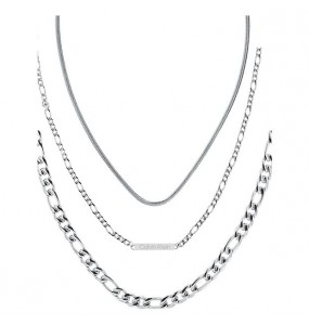 Collier Calvin Klein, collection Contemporary Linked, bijou acier référence 35700002