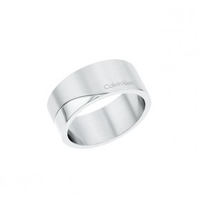 Bague Calvin Klein, collection Timeless Minimal Circular, bijou acier référence 35000198B