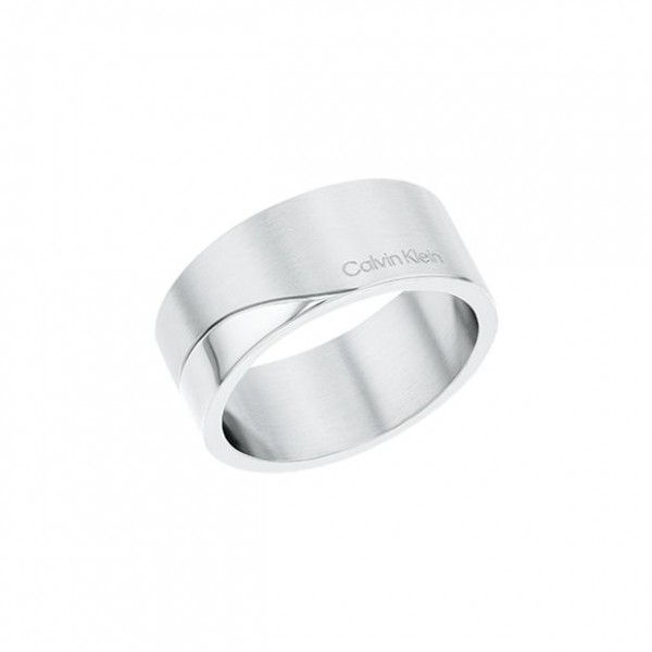 Bague Calvin Klein, collection Timeless Minimal Circular, bijou acier référence 35000198C