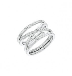 Bague Calvin Klein, collection Timeless Minimal Linear, bijou acier référence 35000203B