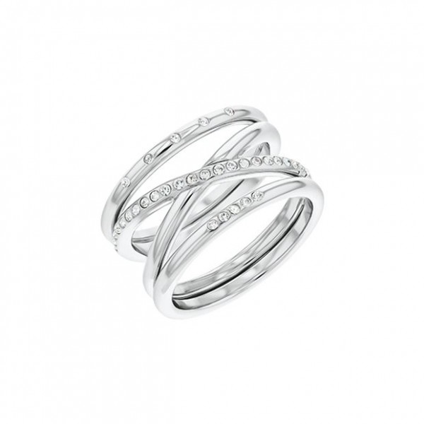 Bague Calvin Klein, collection Timeless Minimal Linear, bijou acier référence 35000203B