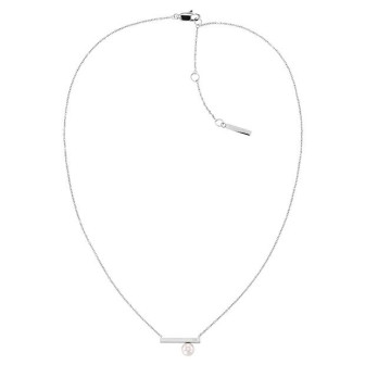 Collier Calvin Klein, collection Timeless Minimal Pearl, bijou acier référence 35000175