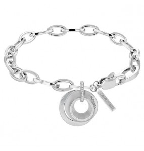 Bracelet Calvin Klein, collection Sculptural Playful Circular Shimmer, bijou acier référence 35000156