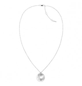 Collier Calvin Klein, collection Sculptural Playful Circular Shimmer, bijou acier référence 35000157