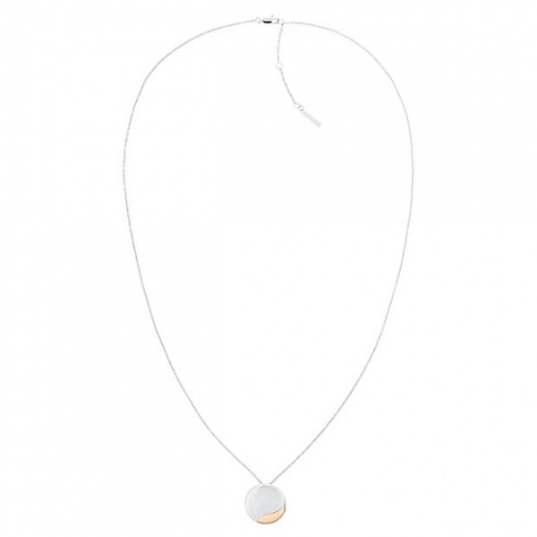 Collier Calvin Klein, collection Timeless Minimal Circular, bijou acier référence 35000148