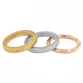 Bague Calvin Klein, collection Contemporary Playful Repetition, bijou acier référence 35000027C