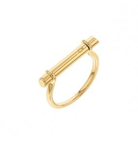 Bague Calvin Klein, collection Sculptural Elongated Linear, bijou acier référence 35000024C