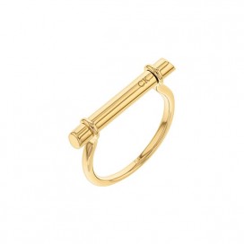 Bague Calvin Klein, collection Sculptural Elongated Linear, bijou acier référence 35000024C