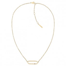 Collier Calvin Klein, collection Contemporary Elongated Oval, bijou acier référence 35000186