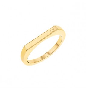 Bague Calvin Klein, collection Sculptural Faceted, bijou acier référence 35000188D