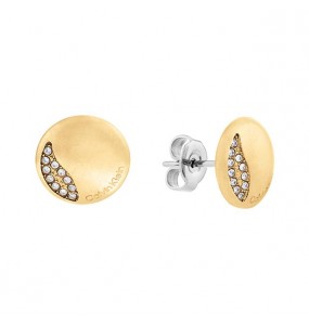 Boucles d'oreilles Calvin Klein, collection Timeless Minimal Circular, bijou acier référence 35000138