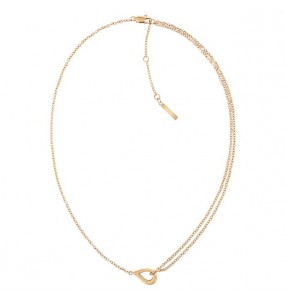 Collier Calvin Klein, collection Sculptural Sculptured Drops, bijou acier référence 35000081