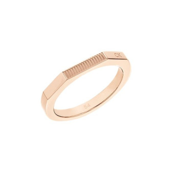 Bague Calvin Klein, collection Sculptural Faceted, bijou acier référence 35000189B