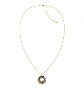 Collier Calvin Klein, collection Sculptural Playful Circular Shimmer, bijou acier référence 35000158