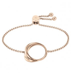 Bracelet Calvin Klein, collection Sculptural Warped Rings, bijou acier référence 35000005