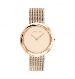 Montre Femme Calvin Klein - Collection Sculptural Twisted Bezel - Style Tendance - Réf. 25200013