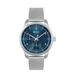 Montre Homme Hugo Boss Sport Lux  - Boîtier acier argenté - Bracelet acier argenté - Ref 1513942