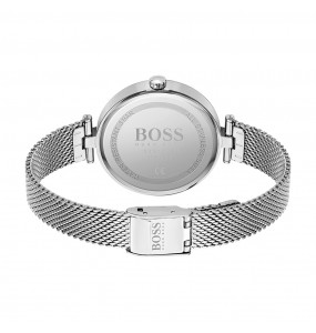 Montre Femme Hugo Boss Majesty  - Boîtier acier argenté - Bracelet acier argenté - Ref 1502594
