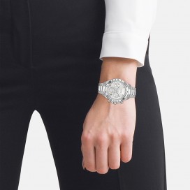 Montre Femme Hugo Boss Sport Lux  - Boîtier acier argenté - Bracelet acier argenté - Ref 1502616