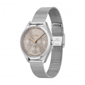 Montre Femme Hugo Boss Business  - Boîtier acier argenté - Bracelet acier argenté - Ref 1502638