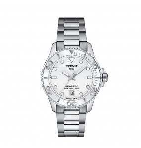 Montre Mixte Unisexe TISSOT Seastar 1000 Blanche - T1202101101100